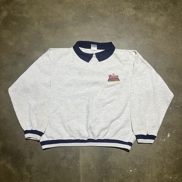 Vintage 90s Winston Winners Grey Boxy Sweatshirt - Picture 1 of 4